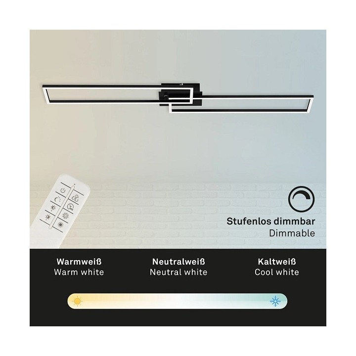 Briloner-Brilo Φωτιστικό led "Frame" 40w 4400lm CCT μαύρο