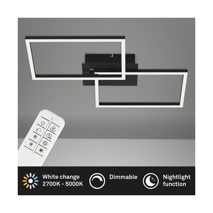 Briloner-Brilo Φωτιστικό led "Frame" 30w 3300lm CCT μαύρο