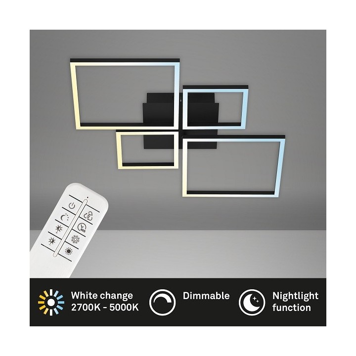 Briloner-Brilo Φωτιστικό led "Frame" 38w 4000lm CCT μαύρο
