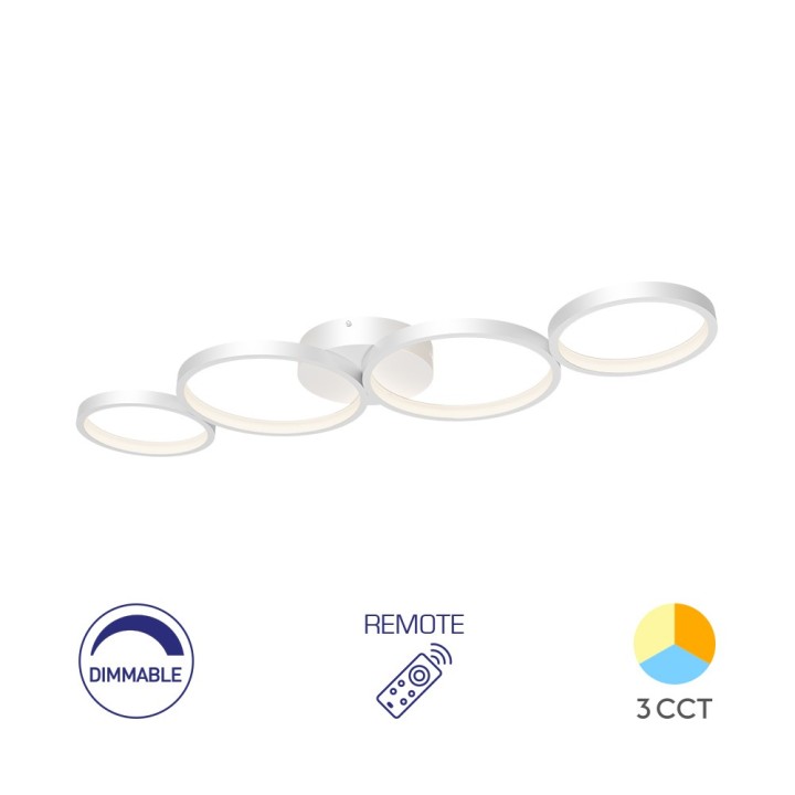 Braytron Οροφής led "Nela" 60w 6050lm CCT με Control