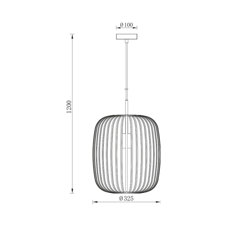 Braytron Κρεμαστό μονόφωτο 1 x Ε27 μπεζ Ø32,5